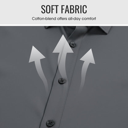 👔 Uni Herren Langarmhemd – Mit klassischem Stehkragen