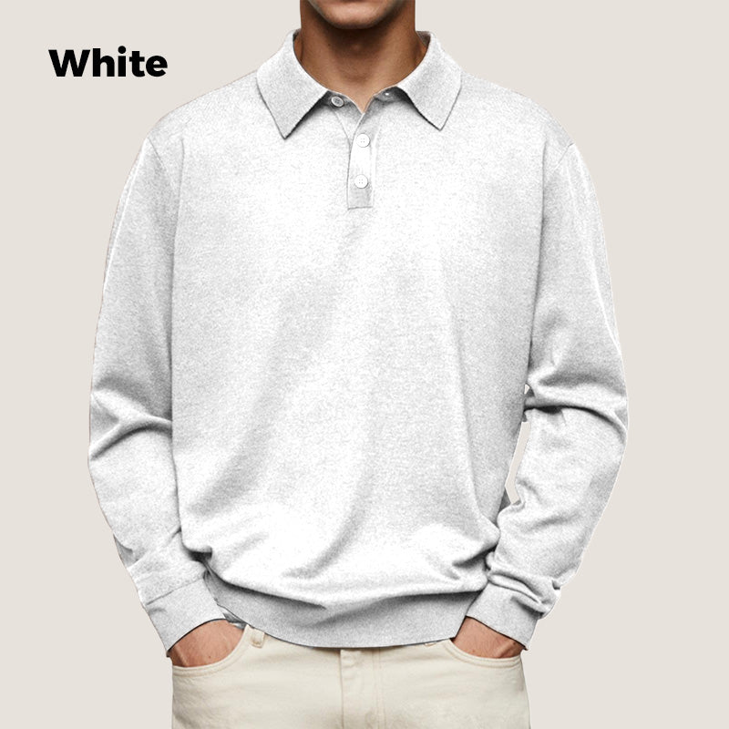 ✨🔥Bequemes Langarm-Kragenshirt für Männer💞