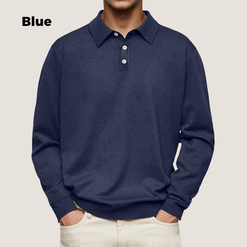 ✨🔥Bequemes Langarm-Kragenshirt für Männer💞