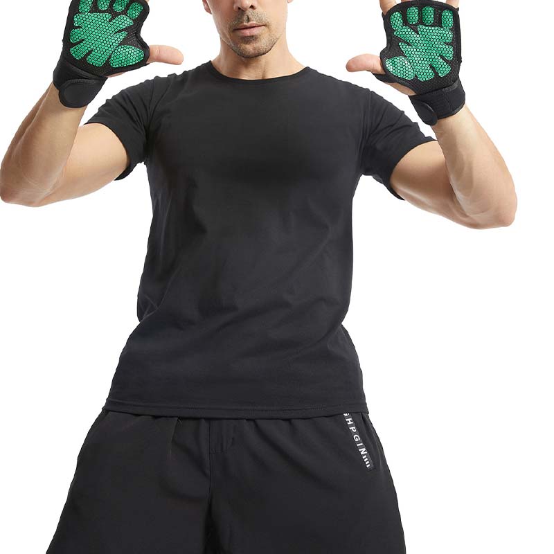 Super Grip Krafttrainingshandschuhe mit Handgelenkbandagen