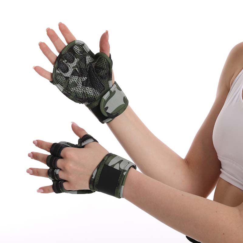 Super Grip Krafttrainingshandschuhe mit Handgelenkbandagen