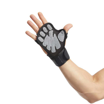 Super Grip Krafttrainingshandschuhe mit Handgelenkbandagen