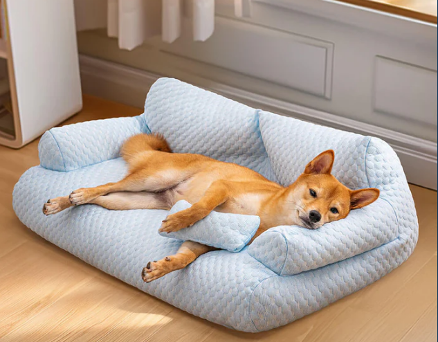 🌞Frühlingserwachen: 50% Rabatt!🐾 Eisseiden-Kühl-Hundebett – Atmungsaktives & Waschbares Hundesofa mit 5°C Kühleffekt!