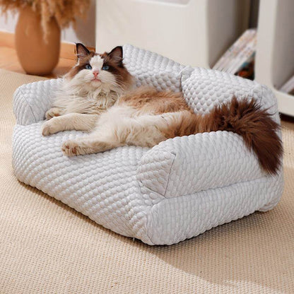 🌞Frühlingserwachen: 50% Rabatt!🐾 Eisseiden-Kühl-Hundebett – Atmungsaktives & Waschbares Hundesofa mit 5°C Kühleffekt!