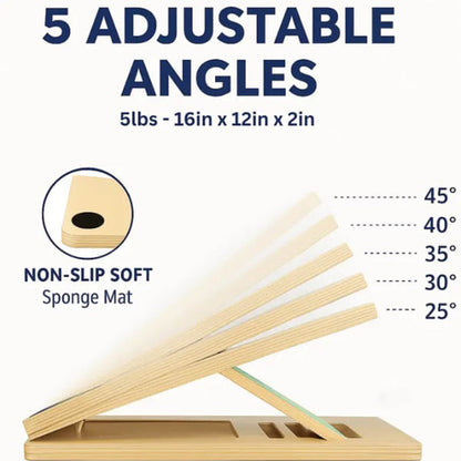 Einstellbare Holz-Schrägbank für Waden-Stretching