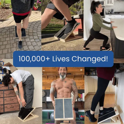 Einstellbare Holz-Schrägbank für Waden-Stretching