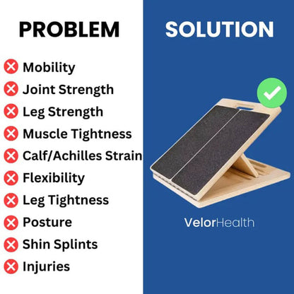 Einstellbare Holz-Schrägbank für Waden-Stretching