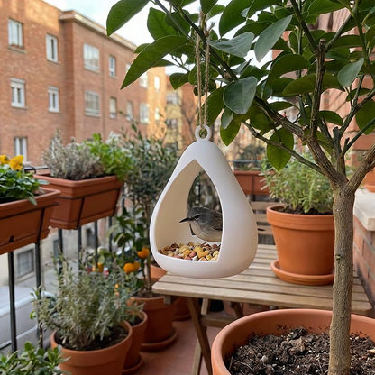 Modernes Tropfenförmiges Hängendes Vogelfutterspender