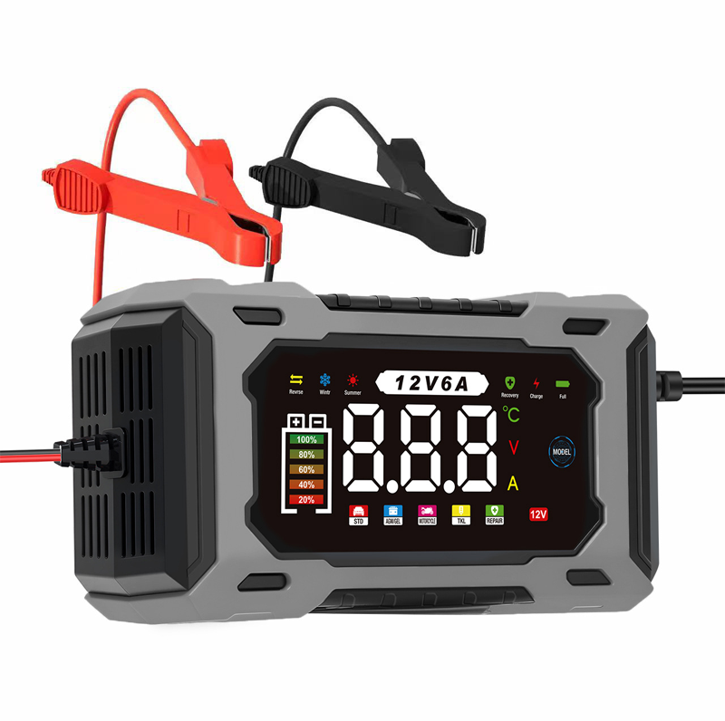 🔋 50% RABATT! 🔥 Intelligentes 12V Autoladegerät 6A mit Impulsreparatur – LCD-Display – Für Blei-Säure- & Lithium-Batterien – erkennt und repariert alte Batterien – sicher & benutzerfreundlich 🚗