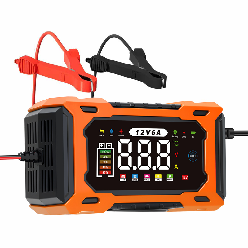 🔋 50% RABATT! 🔥 Intelligentes 12V Autoladegerät 6A mit Impulsreparatur – LCD-Display – Für Blei-Säure- & Lithium-Batterien – erkennt und repariert alte Batterien – sicher & benutzerfreundlich 🚗