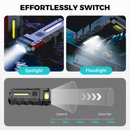 LED-Arbeitsleuchte mit 180° drehbarem Kopf