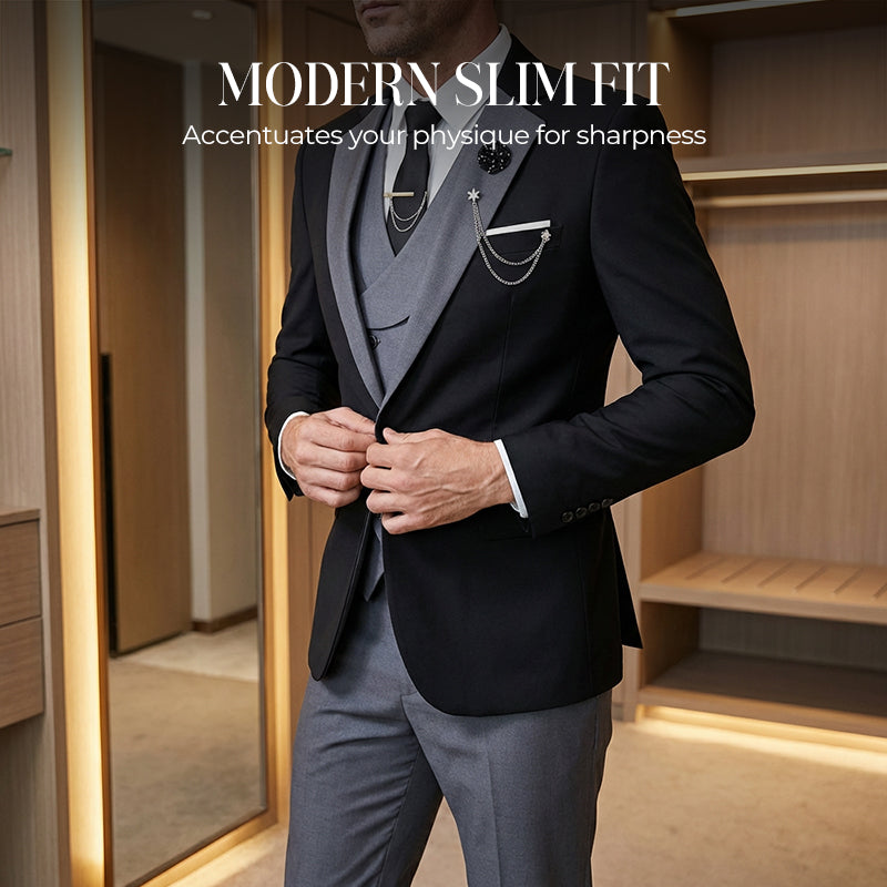 🤵 Moderner Hochzeitsanzug im Kontrast-Design