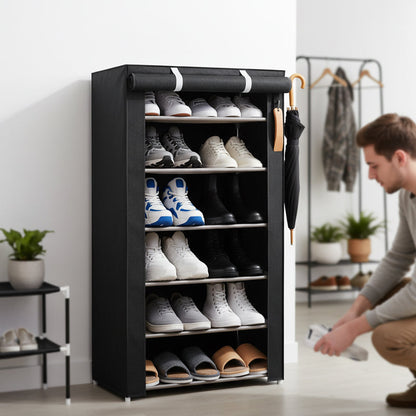 📦 LIMITIERTE ZEIT: 50% RABATT! ✨ Mehrschichtiger Staubdichter Schuhschrank – Rollbare Abdeckung, Stabil, Kompakt 🏡