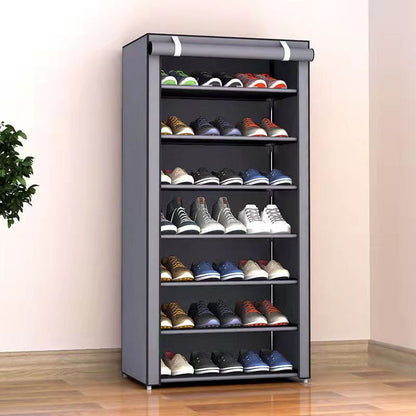 📦 LIMITIERTE ZEIT: 50% RABATT! ✨ Mehrschichtiger Staubdichter Schuhschrank – Rollbare Abdeckung, Stabil, Kompakt 🏡