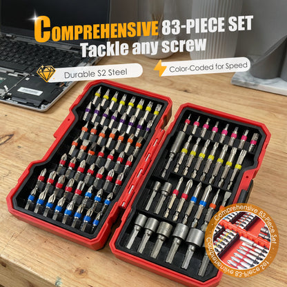 🔧 50% RABATT! 🛠️ 83-tlg. Schraubendreher-Bit-Set – S2-Stahl & maximale Haltbarkeit ✨