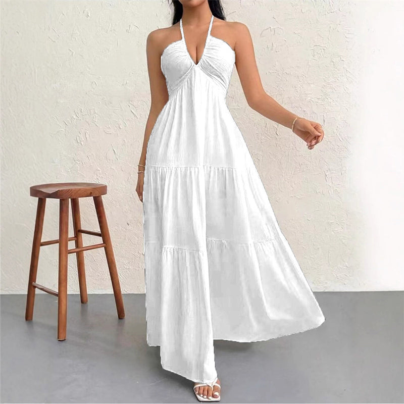 👗  Halsfreies, Rückenfreies Layering-Maxikleid – Bohemian Chic, Fließend & Perfekt für Den Frühling ☀️