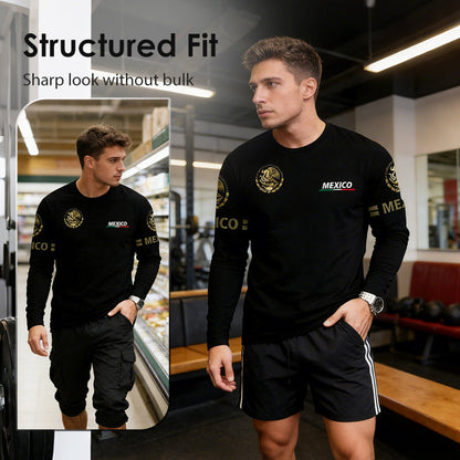 Herren-Langarmshirt mit Rundhalsausschnitt