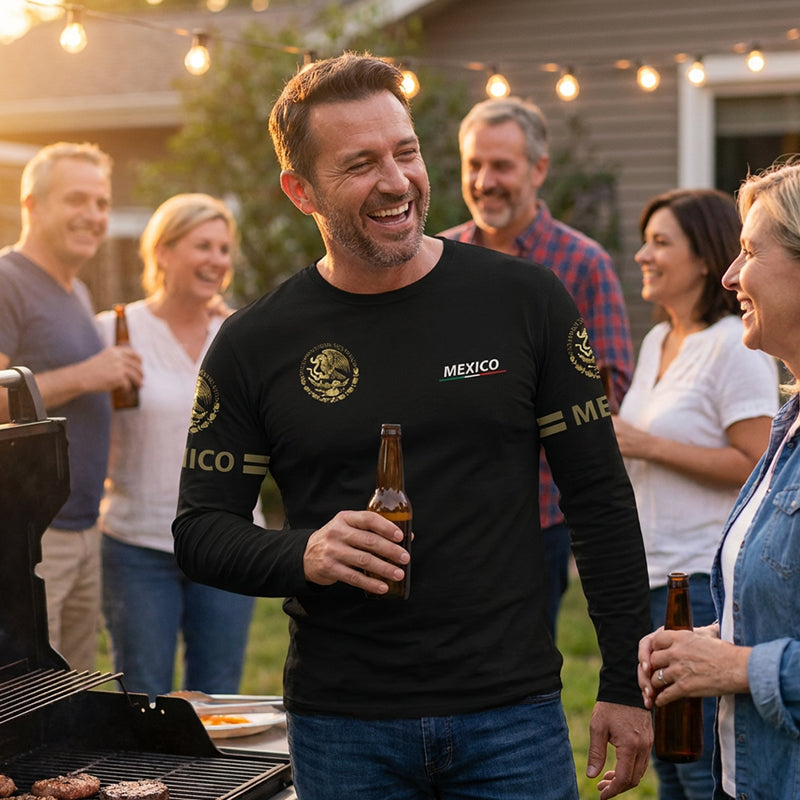 Herren-Langarmshirt mit Rundhalsausschnitt