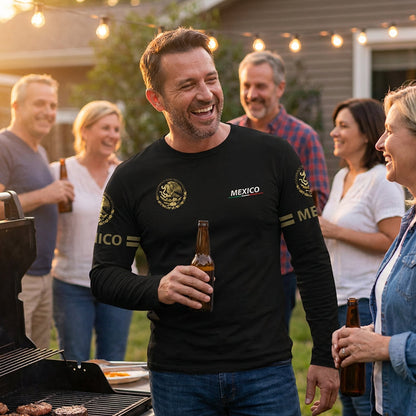 Herren-Langarmshirt mit Rundhalsausschnitt