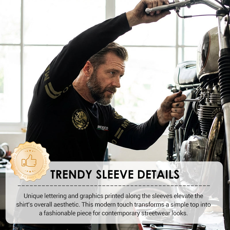 Herren-Langarmshirt mit Rundhalsausschnitt