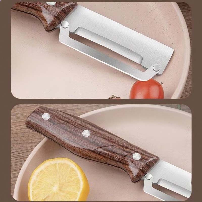 🥕 KAUFE 1, ERHALTE 1 GRATIS! 🔪 Multifunktions-Schäler – Rasiermesserscharfe Klinge, Ergonomischer Holzgriff & Integrierter Flaschenöffner für Die Küche ✨