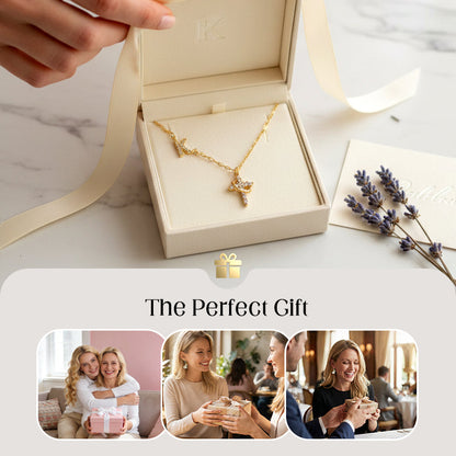 🌸 50% RABATT! ✨ Zarte Blütenblatt-Kette mit Initialen-Anhänger – Personalisiertes Design, Feine Verarbeitung & Perfekt Als Bedeutungsvolles Geschenk 🎁