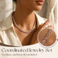 Verstellbares Halsketten- und Armband-Set im Blatt-Design mit Strasssteinen