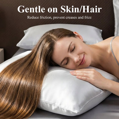 🛏️ Unifarbenes Satin-Spannbettlaken | Haar- & hautfreundlich | Temperaturausgleichend | Langlebig & maschinenwaschbar