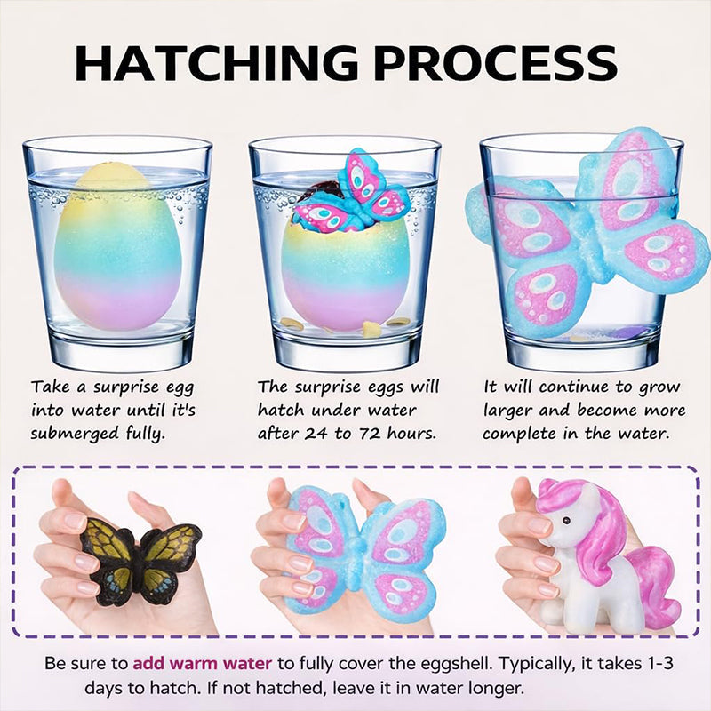 🌈 6er-Set Magisches Schlüpfei-Spielzeug