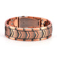 Herren-Kupferarmband, 3× Stärke, aus 99,99 % reinem Kupfer, magnetisch, verstellbare Länge