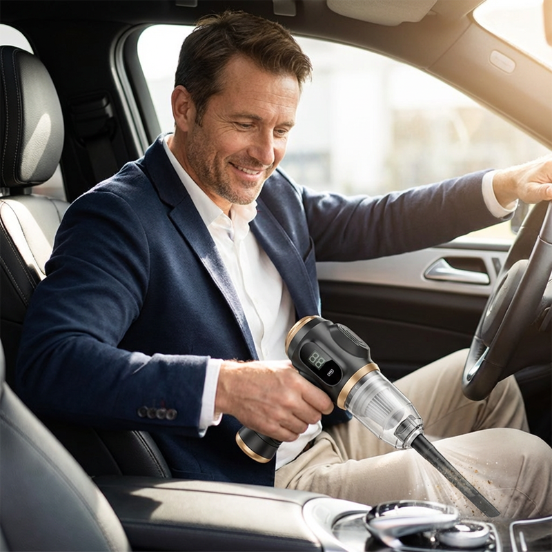🚗💨 50 % Rabatt!🔋 Kabelloser 4-in-1-Autostaubsauger – Starke Saugkraft, lange Akkulaufzeit, entfernt mühelos Staub, Krümel und Tierhaare – für ein blitzsauberes Auto in wenigen Minuten 🧹✨