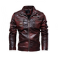 🔥🎉Gefütterte Herren Bikerjacke aus Kunstleder