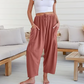 👖✨ Einfarbige Damenhose mit weitem Bein – Lässig, bequem & perfekt für einen lässig-eleganten Look 🍂