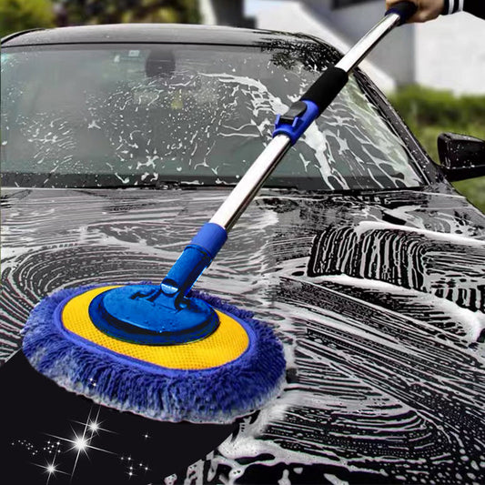 🚗 Robuster Autowaschmopp mit langem Griff | Teleskopierbar & Aluminium