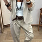 🏆 54% Rabatt !! Damen Business-Anzug – Blazer mit Kragen & Hose, Bügelfrei & Klassischer Look 👖