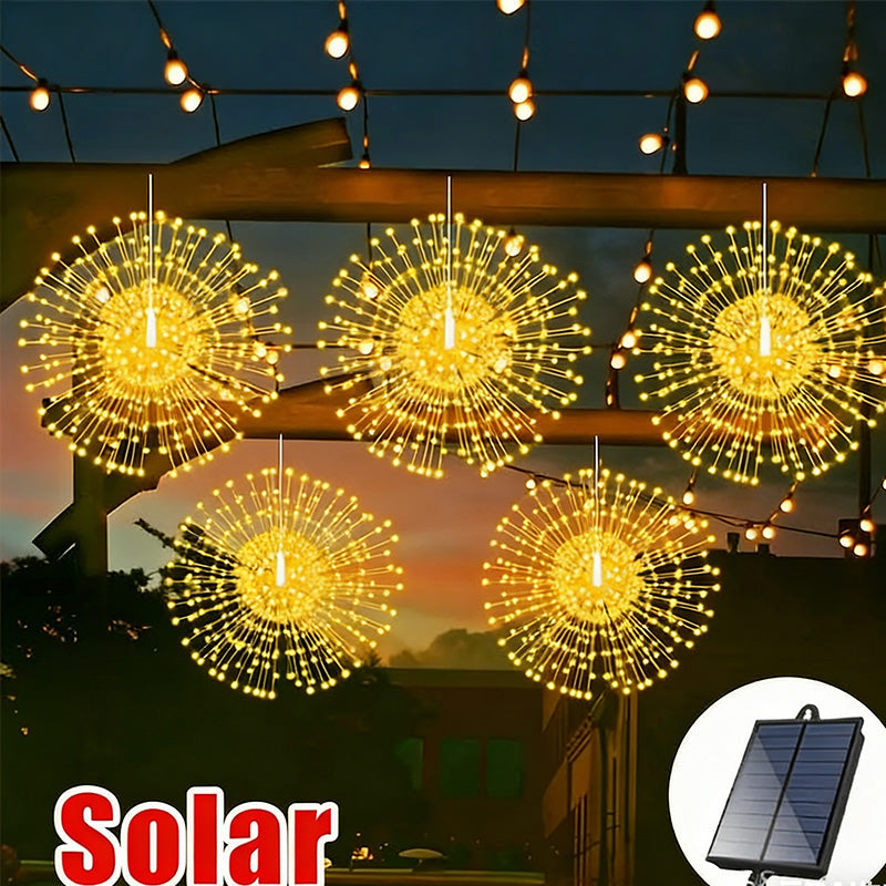 ⚡Solar-Feuerwerks-Strumpflicht für Garten und Parties