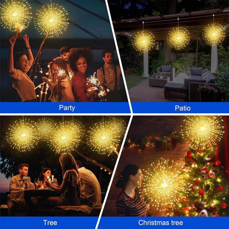 ⚡Solar-Feuerwerks-Strumpflicht für Garten und Parties