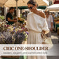 Asymmetrisches One-Shoulder-Oberteil und Hose für Damen