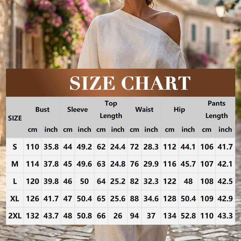 Asymmetrisches One-Shoulder-Oberteil und Hose für Damen