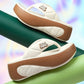 Sommerliche Flip-Flops für Damen mit weicher Plateausohle und Farbblock-Design