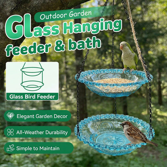 🐦 ⏳ Hängende Futterstation & Vogeltränke im Vintage-Stil – 2-in-1 Design, Wetterfest & Perfekt für den Garten 🌿
