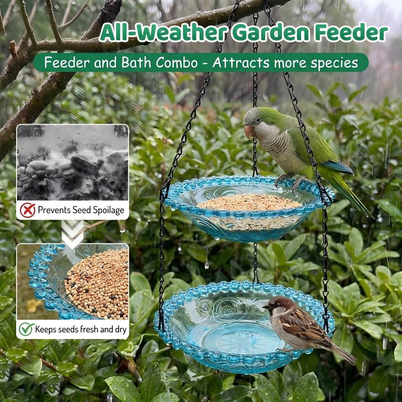 🐦 ⏳ Hängende Futterstation & Vogeltränke im Vintage-Stil – 2-in-1 Design, Wetterfest & Perfekt für den Garten 🌿