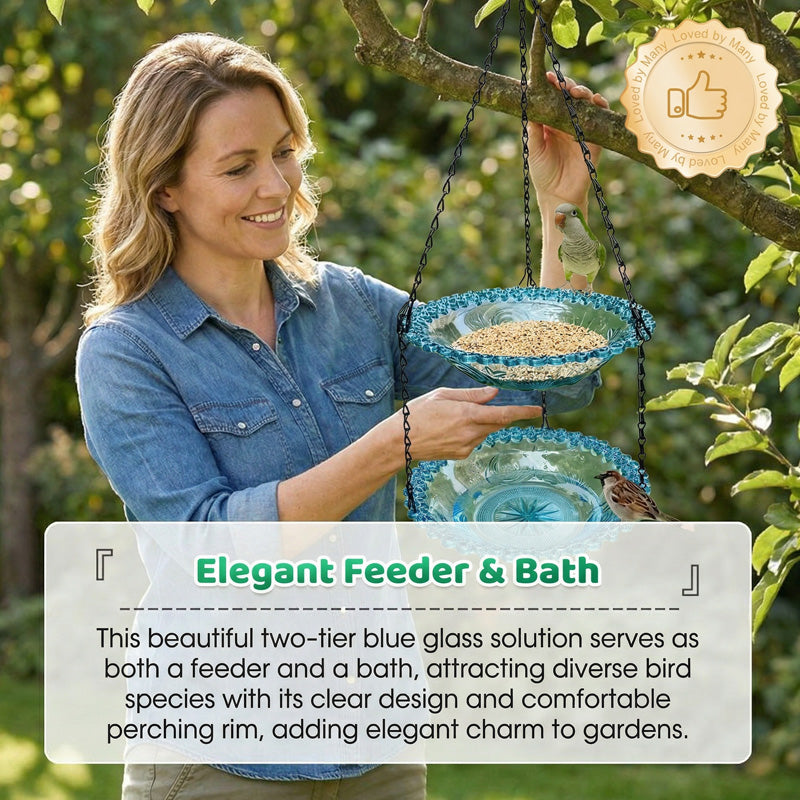 🐦 ⏳ Hängende Futterstation & Vogeltränke im Vintage-Stil – 2-in-1 Design, Wetterfest & Perfekt für den Garten 🌿
