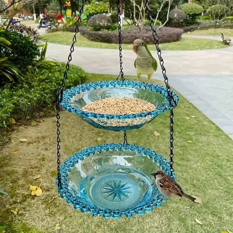 🐦 ⏳ Hängende Futterstation & Vogeltränke im Vintage-Stil – 2-in-1 Design, Wetterfest & Perfekt für den Garten 🌿