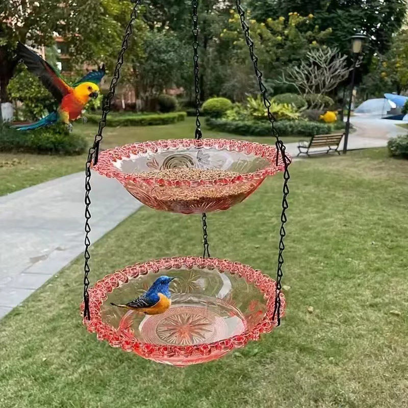 🐦 ⏳ Hängende Futterstation & Vogeltränke im Vintage-Stil – 2-in-1 Design, Wetterfest & Perfekt für den Garten 🌿