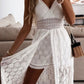 ✨Damen Boho Spitze Jumpsuit – Mit Sicherer Unterrock & Atmungsaktiver Baumwolle, Perfekter Sitz für Sommer