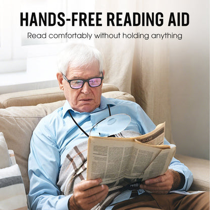 🔍✨ 5-fache Freisprech-Lupe – LED-Beleuchtung, Einstellbarer Kopfriemen & Perfekt für Basteln & Lesen 📚