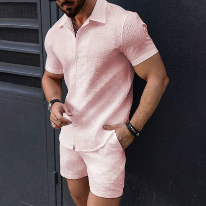 📢📢50% RABATT !!!⏰Herrenhemd- und Shorts-Set
