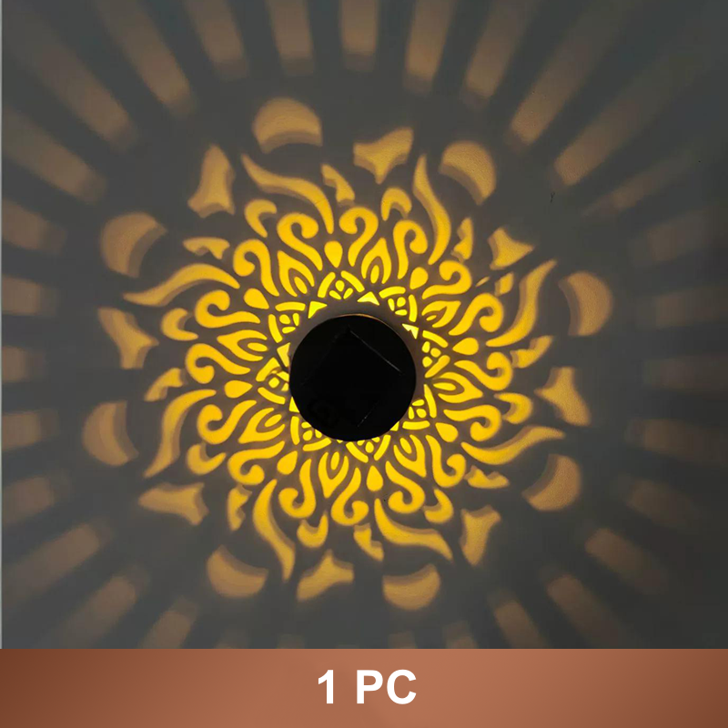 🌞  🌀 Solar Mandala Light – Stunning Pattern Projection, 2-in-1 Floor & Wall Design & IP65 Waterproof Auto On/Off 🌿
