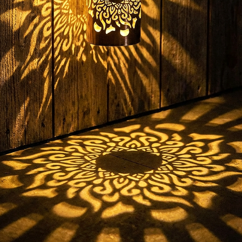 🌞  🌀 Solar Mandala Light – Stunning Pattern Projection, 2-in-1 Floor & Wall Design & IP65 Waterproof Auto On/Off 🌿
